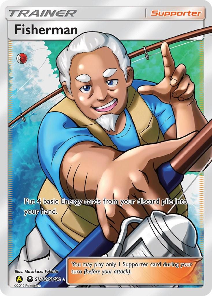 Hidden Fates Fisherman Pokémon card